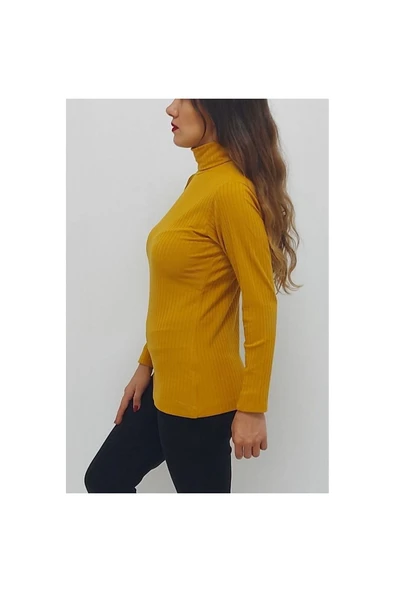 Bkmc Balıkçı Yaka Bluz Hardal - 4