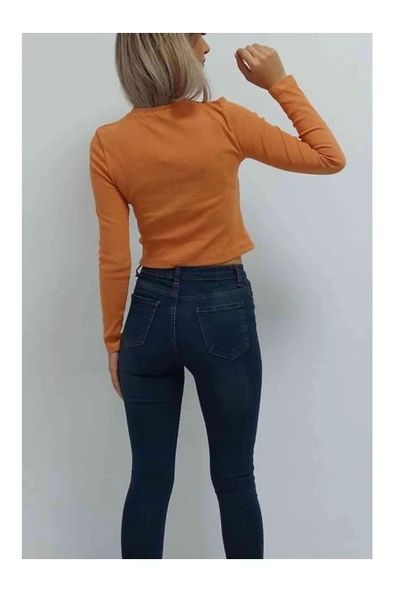 Bkmc CLZ944 Ayı Baskılı Bluz Turuncu - 5