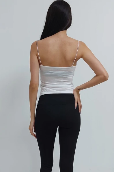 Bkmc Ip Askılı Örme Atlet Beyaz - 5