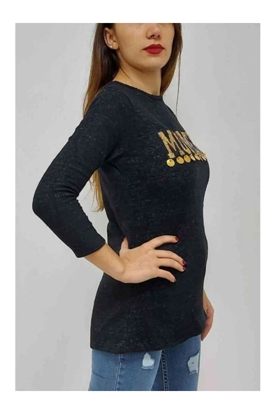 Bkmc Bisiklet Yaka Pullu Bluz Antrasit (clz) - 3