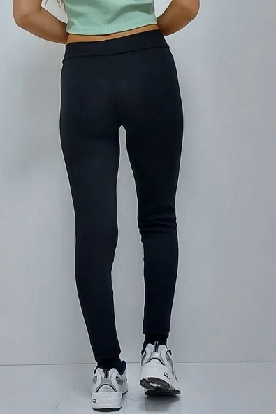 Bkmc Kadın Siyah Düz Renk Tayt - 4