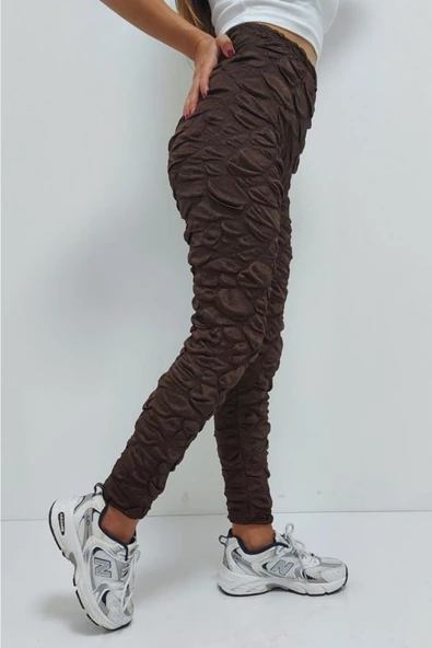 Bkmc Desenli Tayt Kahverengi - 4