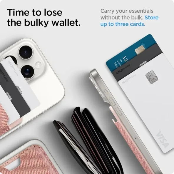 Spigen Valentinus (MagFit) İphone 14, 13, 12 için Manyetik Cüzdan Kartlık - 6
