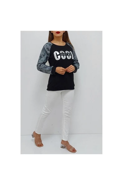 Bkmc Cool Baskılı Sweatshirt Siyah ()(noya Online)