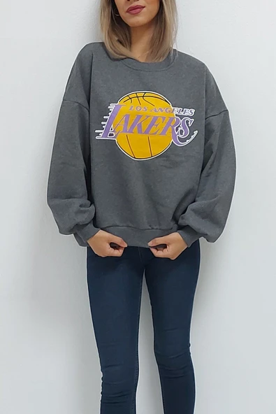 Bkmc Baskılı Üç Iplik Sweat Şardonlu Gri - 2