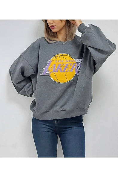 Bkmc Baskılı Üç Iplik Sweat Şardonlu Gri - 3