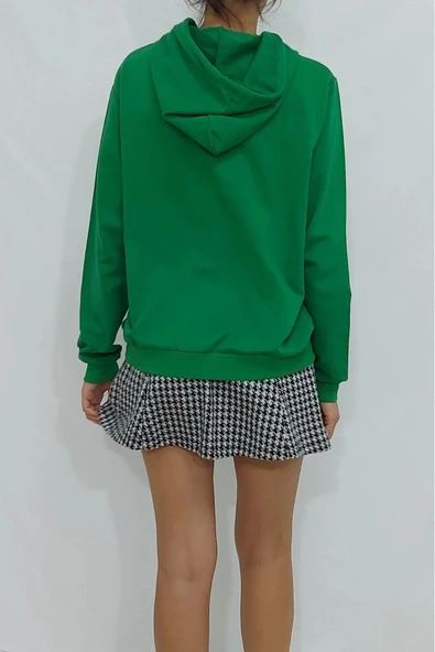 Bkmc Kapüşonlu Iki Iplik Sweatshirt Yeşil - 5