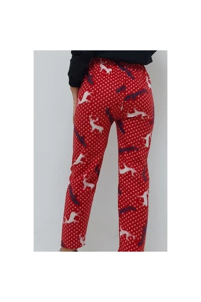 Bkmc Geyik Desenli Pijama Altı Kırmızı ( (bus)) - 5