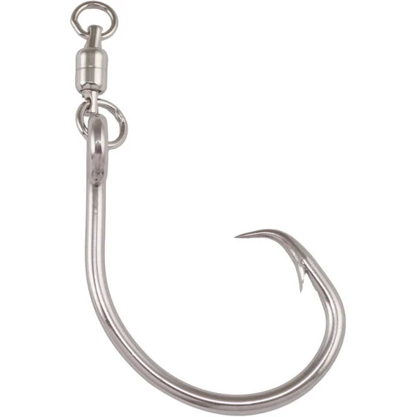 Mustad Swivel Demon Perfect Circle 3X Strong SE39950NP Olta İğnesi  STAINLESS STEEL NO:10/0 - 2Lİ ürün görseli 1