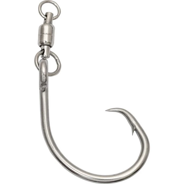 Mustad Swivel Demon Offset Circle SE39943NP 4X Strong Olta İğnesi  NO:8/0 - 2Lİ STAINLESS STEEL - Resim 2