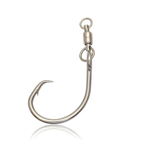 Mustad Swivel Demon Offset Circle SE39943NP 4X Strong Olta İğnesi  NO:8/0 - 2Lİ STAINLESS STEEL ürün görseli 1