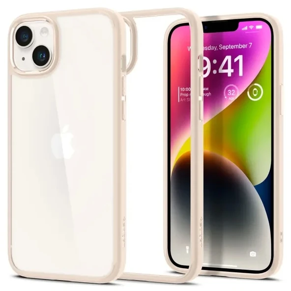 Spigen Ultra Hybrid [Sararma Önleyici Teknoloji] iPhone 14 Plus Kılıf (2022) Sand Beige