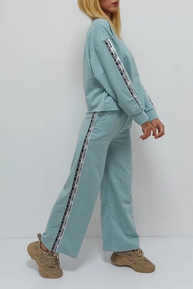 Bkmc Yandan Şeritli Eşofman Takımı Mint ( (kral)) - 4