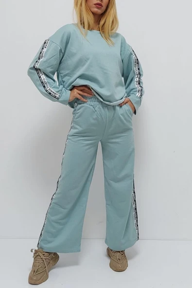 Bkmc Yandan Şeritli Eşofman Takımı Mint ( (kral)) - 2