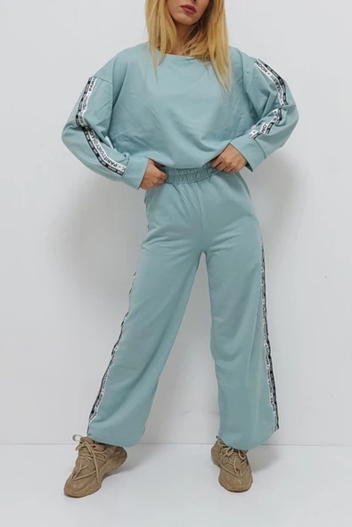 Bkmc Yandan Şeritli Eşofman Takımı Mint ( (kral))