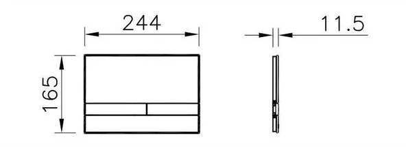 VitrA Select 740-1121 Kumanda Paneli, Krom - 2