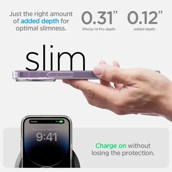 Spigen Ultra Hybrid [Sararma Önleyici Teknoloji] iPhone 14 Pro Kılıf (2022) - 6