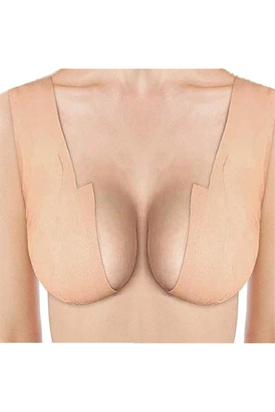 megev medikal Kadın Ten Renk Göğüs Dikleştirici Göğüs Ucu Gizleyici Push Up Silikon Sütyen - 2