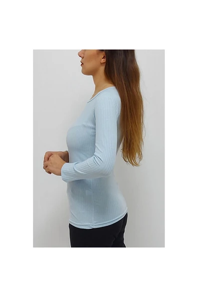 Bkmc Bisiklet Yaka Kazak Açık Mavi (bus) - 4