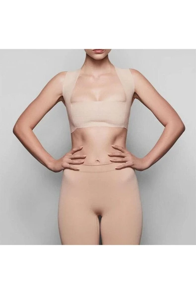 megev medikal Kadın Ten Renk Göğüs Dikleştirici Göğüs Ucu Gizleyici Push Up Silikon Sütyen - 3
