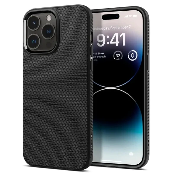 Spigen Liquid Air iPhone 14 Pro Max Kılıf (2022)  Matte Black