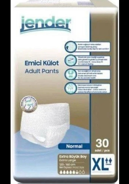 Jender Emici Külot Ekstra Büyük Boy XL 30'lu Hasta Bezi