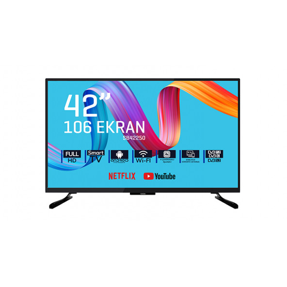 Saba SB42250 Full HD 42" 106 Ekran Uydu Alıcılı Android Smart LED TV