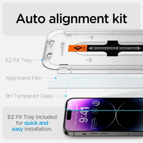 Spigen Apple iPhone 14 Pro Max Cam Ekran Koruyucu (2 Adet) - AGL05202 - 2