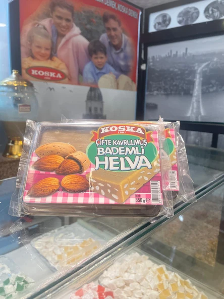 KOSKA ÇİFTTE KAVRULMUŞ BADEMLİ HELVA 350 GR KOLİ 12 ADET - Resim 2