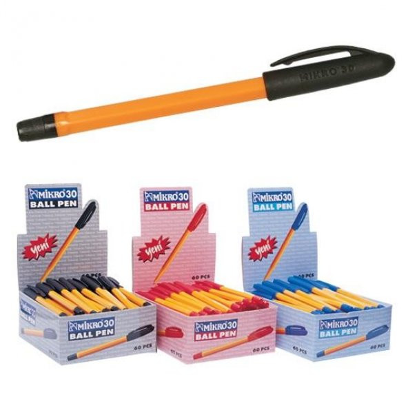 Siyah Tükenmez Kalem 1.0mm Uç Mikro Tükenmez Kalem Siyah Renk 1.0mm - 2