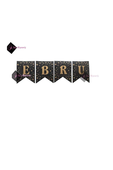 Bkmc KİŞİYE ÖZEL İSİM BANNER UZAR YAZI HARF BBANNER DOĞUM GÜNÜ KONSEPTİ - Resim 3