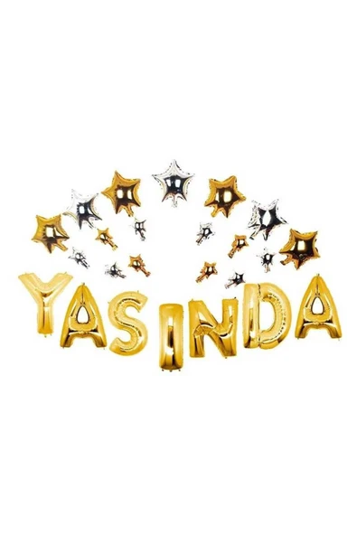 Laviyosa AYICIK KONSEPT TEMALI YAŞINDA GOLD FOLYOLU KAHVERENGİ MAVİ BALONLU ZİNCİR DOĞUM GÜNÜ PARTİ SETİ SÜSÜ - Resim 2