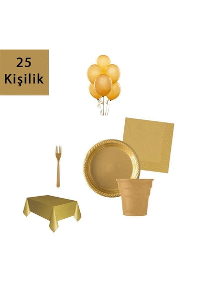 Bkmc 25 Kişilik Doğum Günü Partisi Tbaka Bardak Kombin Set