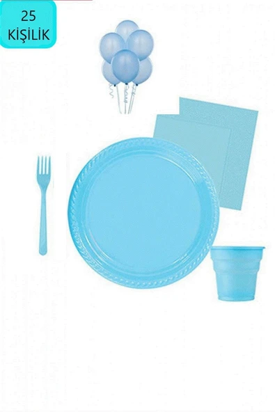 Bkmc 25 Kişilik Doğum Günü Partisi Tbaka Bardak Kombin Set - 3