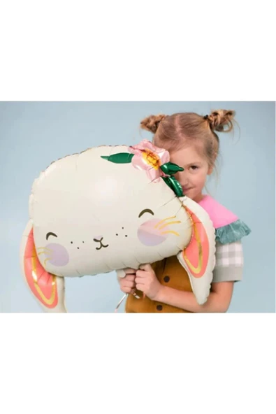 Laviyosa Süslü Tavşan Folyo Balon Zincir Seti Doğum Günü Retro Balon Seti - 3