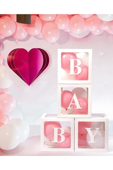 Bkmc Kutu Şeffaf Kutu Baby Yazılı Harf 25 Cm - 2