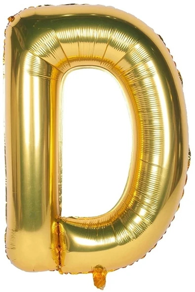 Bkmc Folyo Balon D Harfi Helyum Balon 36 Cm Gold Renk