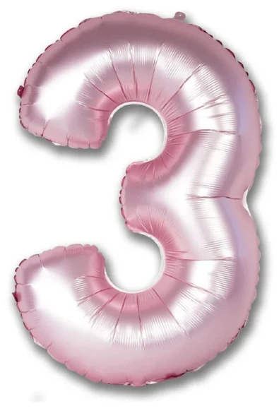 Laviyosa Rakam Balon Pembe Renk Folyo Balon Helyum Balon