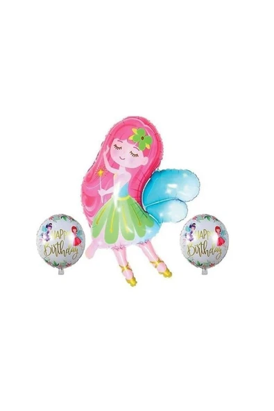 Mini Parti Mini Party Store Peri Kız 3’lü Folyo Balon Set