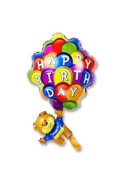 Bkmc Happy Birthday Ayıcık Folyo Balon