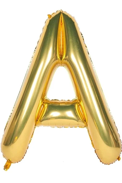 Bkmc Folyo Balon A Harfi Helyum Balon 36 Cm Gold Renk