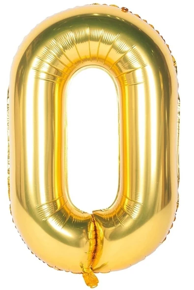 Bkmc Folyo Balon O Harfi Helyum Balon 36 Cm Gold Renk