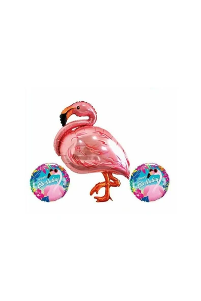 Bkmc Flamingo 3’lü Set Folyo Balon