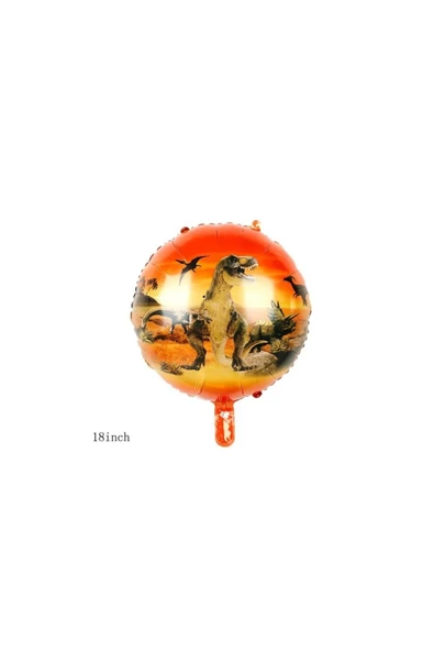Bkmc Yuvarlak Dinozor Folyo Balon