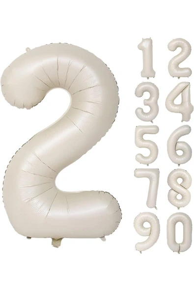 Bkmc 2 Yaş 74 Cm Krem Yaş Folyo Balonu - Resim 3