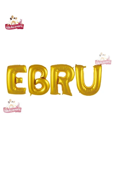 Bkmc 4 Harfli Kişiye Özel İsim Folyo Balonu Doğum Günü Folyo Balon Set 36cm Isim Balon - 3