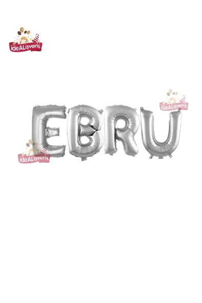 Bkmc 4 Harfli Kişiye Özel İsim Folyo Balonu  Doğum Günü  Folyo Balon Set 36cm Isim Balon