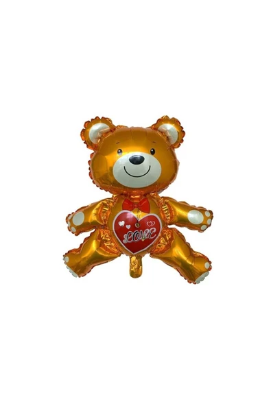 Bkmc Love Baskılı Oturan Ayı Folyo Balon