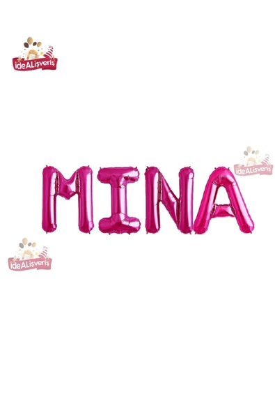 Laviyosa 4 Harfli Kişiye Özel İsim Folyo Balonu Doğum Günü Folyo Balon Set 36cm Isim Balon ürün görseli