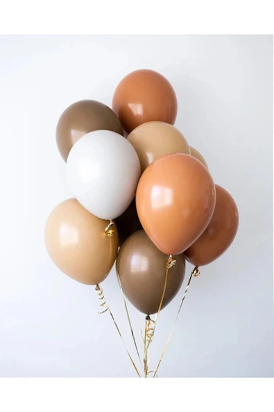 Bkmc Retro Kahve Tondaki Renkler Balon Demeti 30 Lu